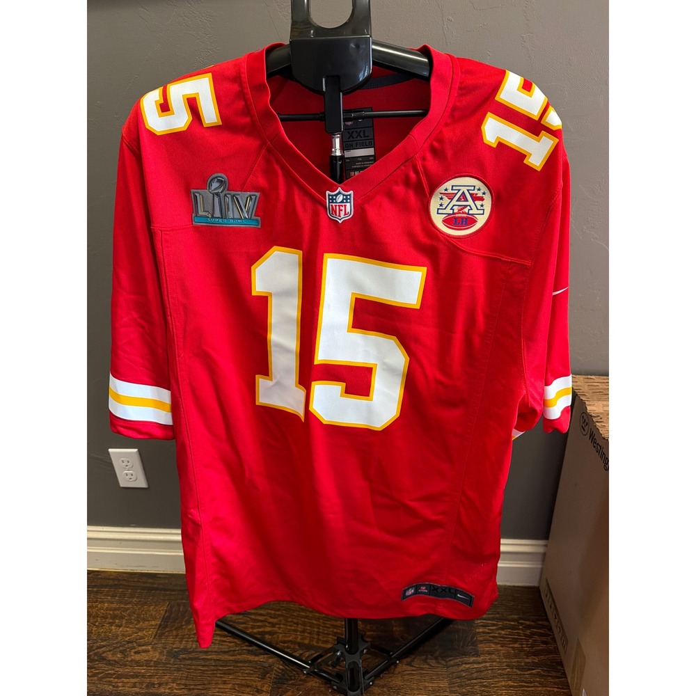 Nike NFL Kansas City Chiefs Patrick Mahomes 15 Super Bowl LIV Jersey Mens XXL